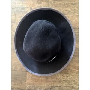 MORRIS Men's Hat Black 100% Wool Fashion Formal Costume Size Large Vintage